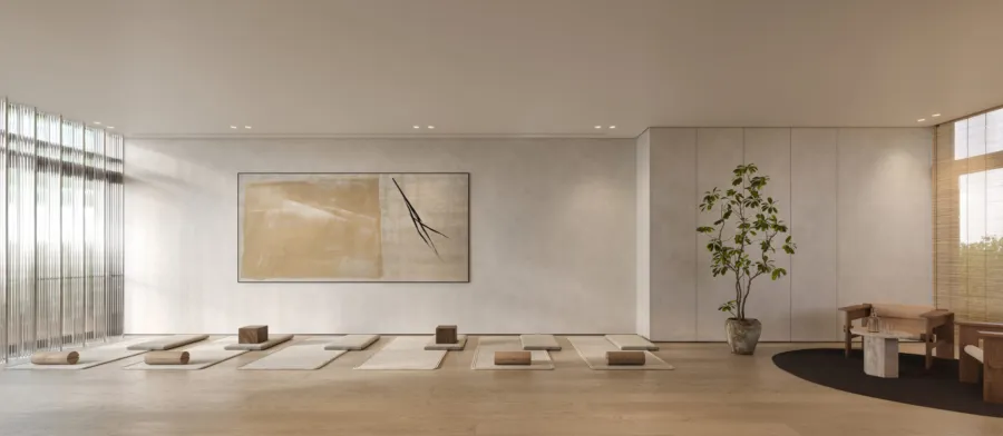 הדמיית חדר יוגה